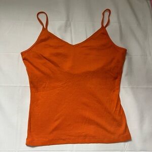 GAP Orange Fitted Camisole with Spaghetti Straps